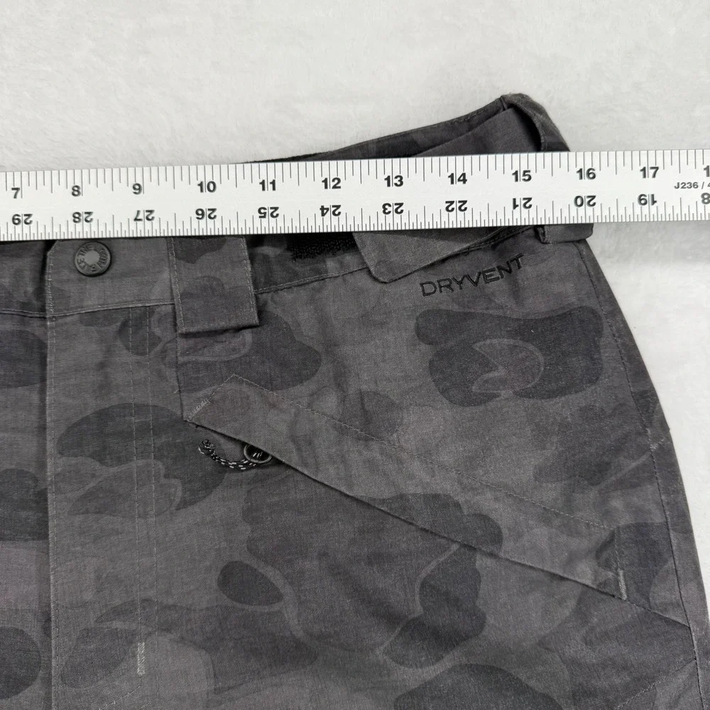 The North Face DryVent Snowboard Pants 32 Grey Camo Waterproof Ski Trousers READ